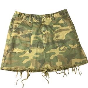BlankNYC Camo Denim Mini Skirt